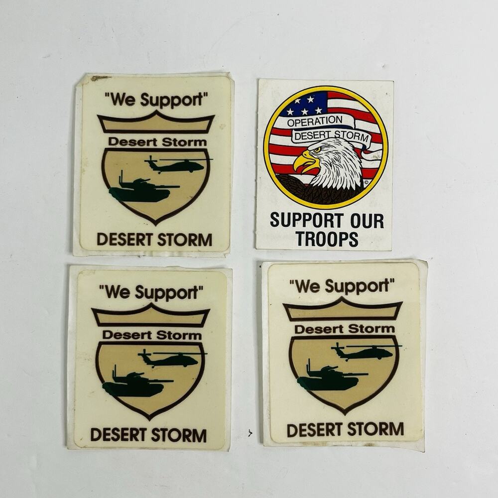 operation desert storm we support‎ desert storm stickers decal vintage 2.5 inch